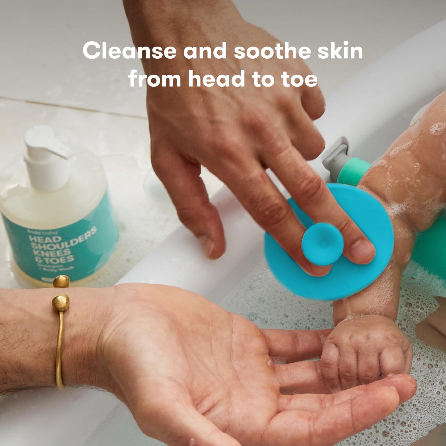 Frida Baby DermaFrida The SkinSoother Baby Bath Brush | Cradle Cap Brush for Babies, Baby Essential for Dry Skin, Cradle Cap Treatment and Eczema | 1 Pack