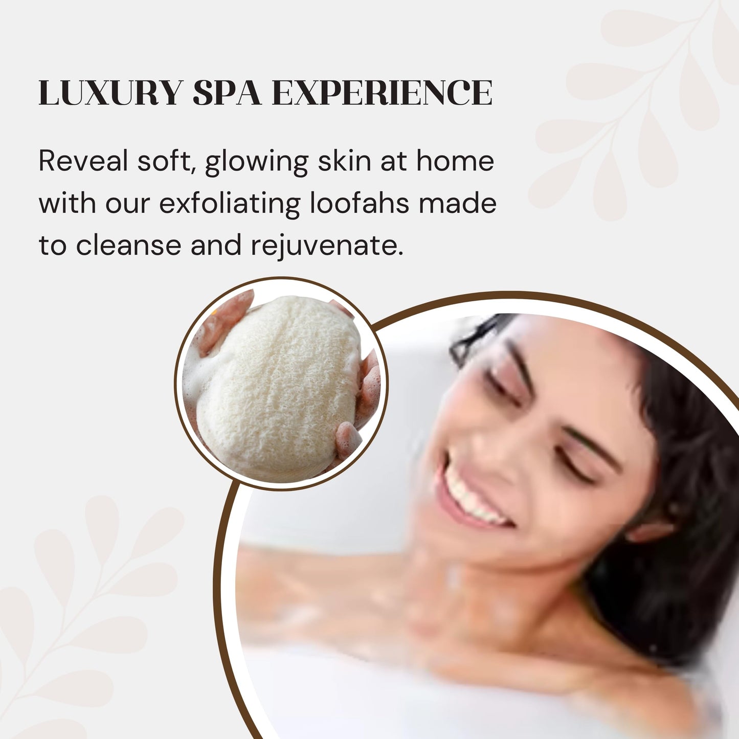 Luxcy Natural Loofah Exfoliating Body Scrubber, Dual-Sided Shower Loofah Sponge, Bath Shower Loofah Spong for Men and Women, Face and Body Bath Scrubber- 3 Count (1 Pack)