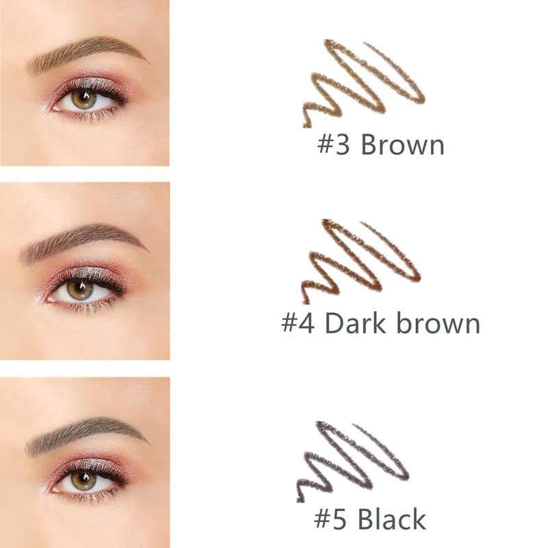 Skiennix Eyebrow Pencil Set - 3 PCS Waterproof Micro Brow Pencils with Brush & Razor | Ultra-Fine Precision