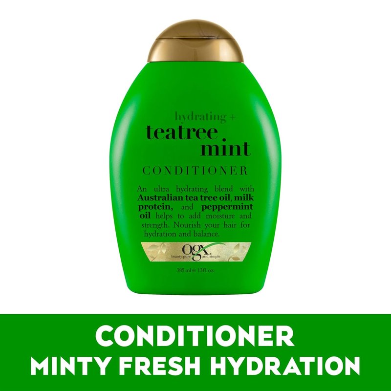 OGX Hydrating Tea Tree Mint Conditioner - Nourishing Scalp Care with Tea Tree & Peppermint Oil | 13 fl oz