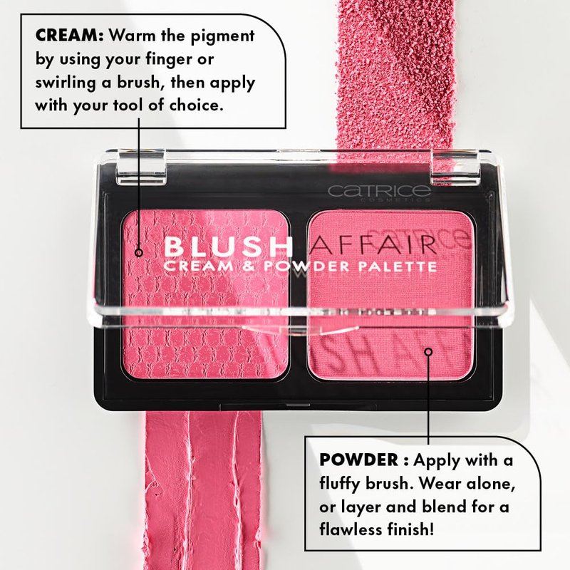Catrice | Blush Affair Cream & Powder Palette | Highly Pigmented Radiant Cream & Soft Matte Powder | Vegan & Cruelty Free (020 Pleasing Pink)