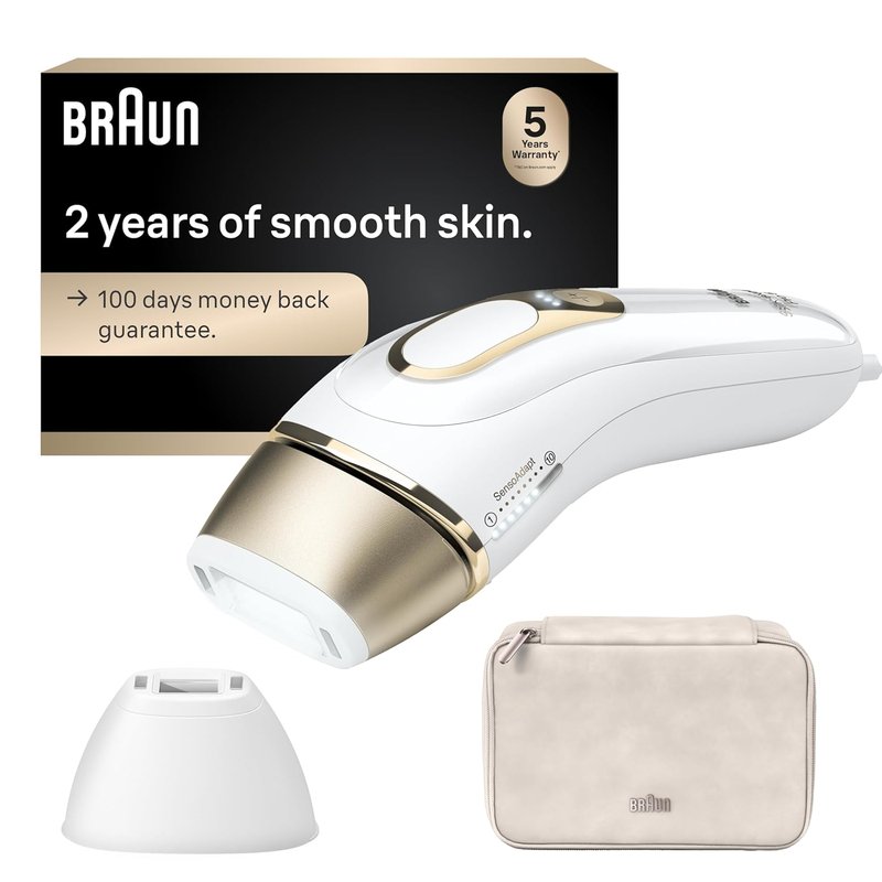 Braun Silk·Expert Pro 5 - IPL Hair Removal Device for Women & Men | At-Home Permanent Laser Reduction, 2 Heads, Pouch