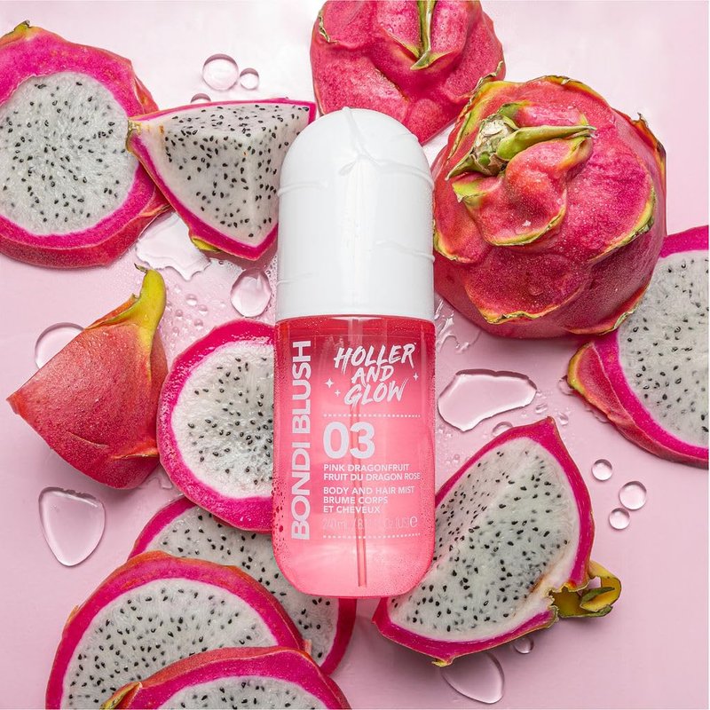 Holler And Glow Back To Bondi Pink Dragon Fruit Body Mist & Body Butter Duo, Body Spray & Hair Perfume, Vacation Lotion For Dry Skin, Must Have For Women & Teen Girls, Long Lasting, 2 Piece Gift Set
