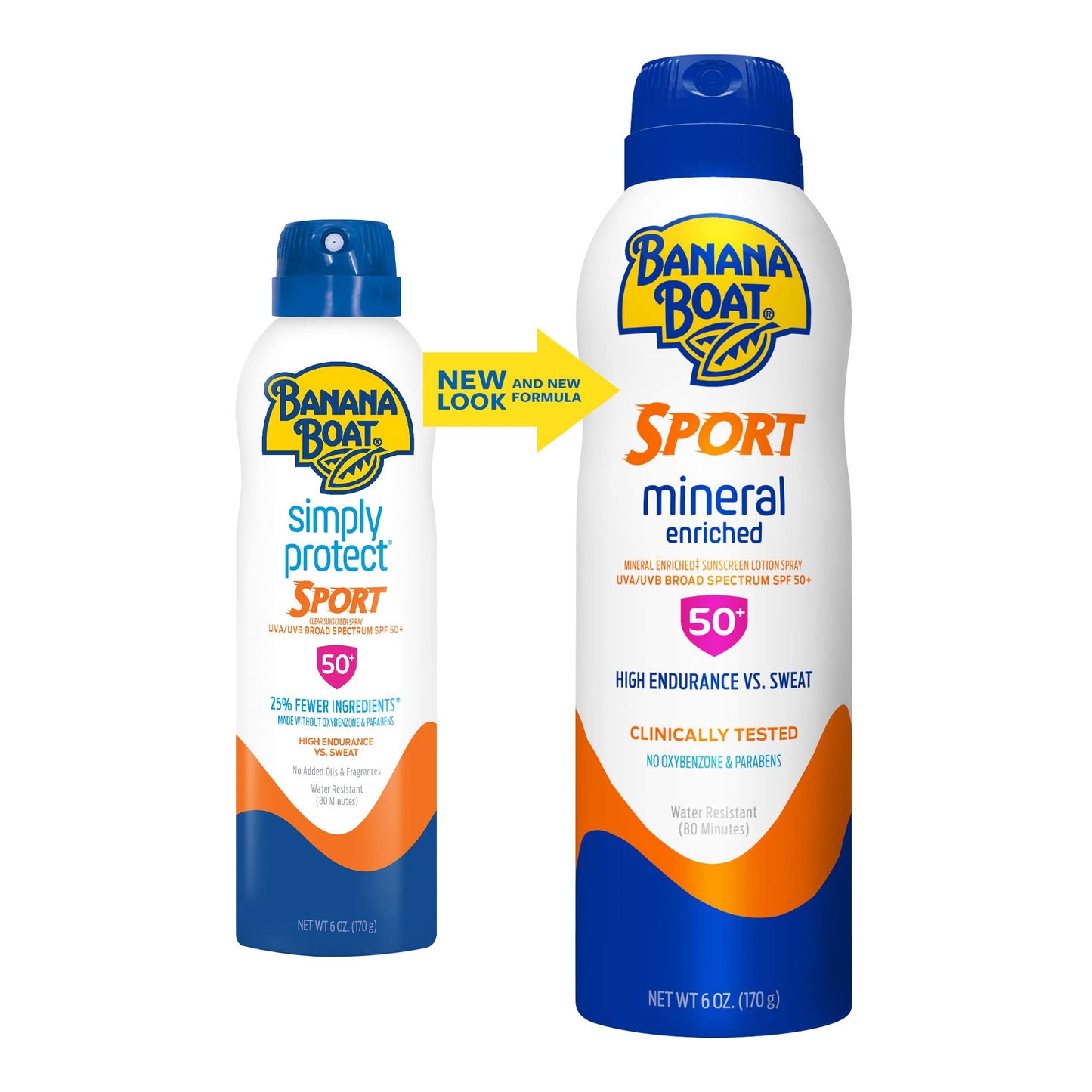 Banana Boat Sport 100% Mineral Sunscreen Spray SPF 50, 9.5oz | Banana Boat Mineral Sunscreen, Oxybenzone Free Sunscreen, Sport Sunscreen, Spray On Sunscreen, Water Resistant Sunscreen SPF 50, 9.5oz