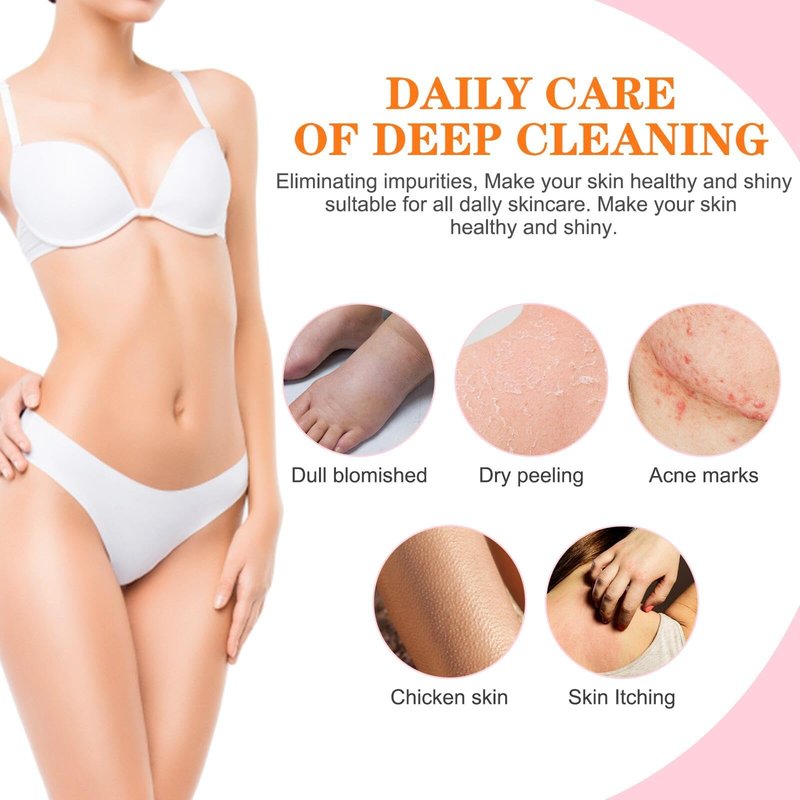 Exfoliating Natural Loofah Sponge Back Scrubber for Shower, 5 Pack Loofah Sponge Pads & Exfoliating Glove, Bath Shower Scrubber for Men and Women