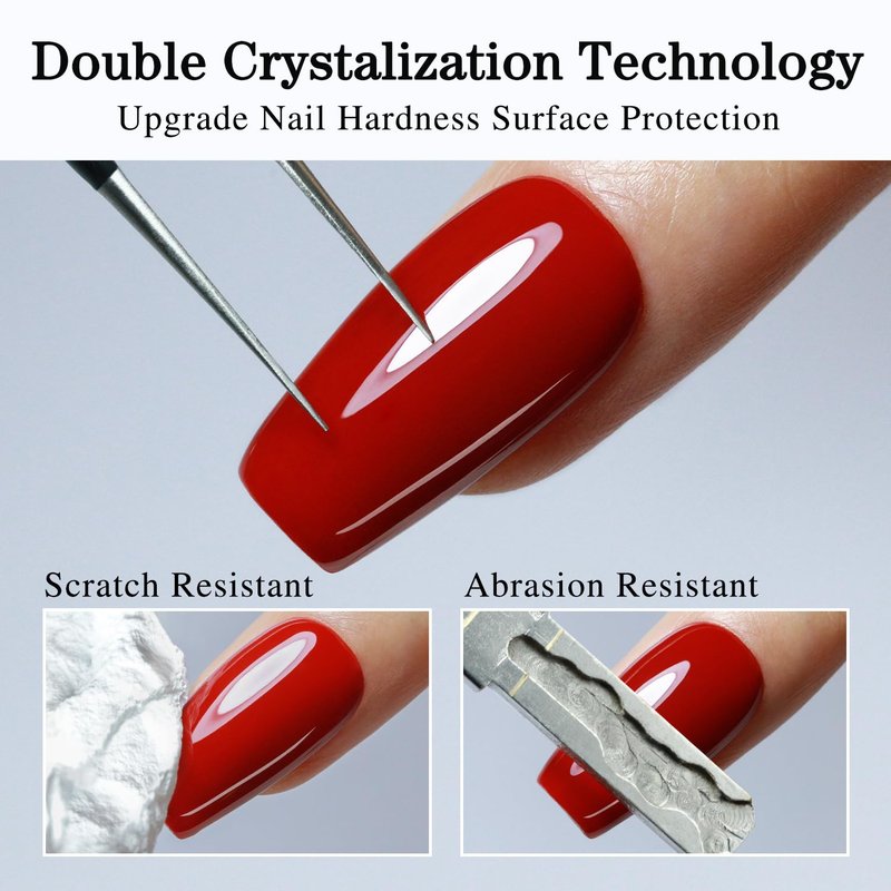 Double Rhythm 15ML No Wipe Gel Top Coat - Iridescent Glitter Shimmer for DIY Home Manicure