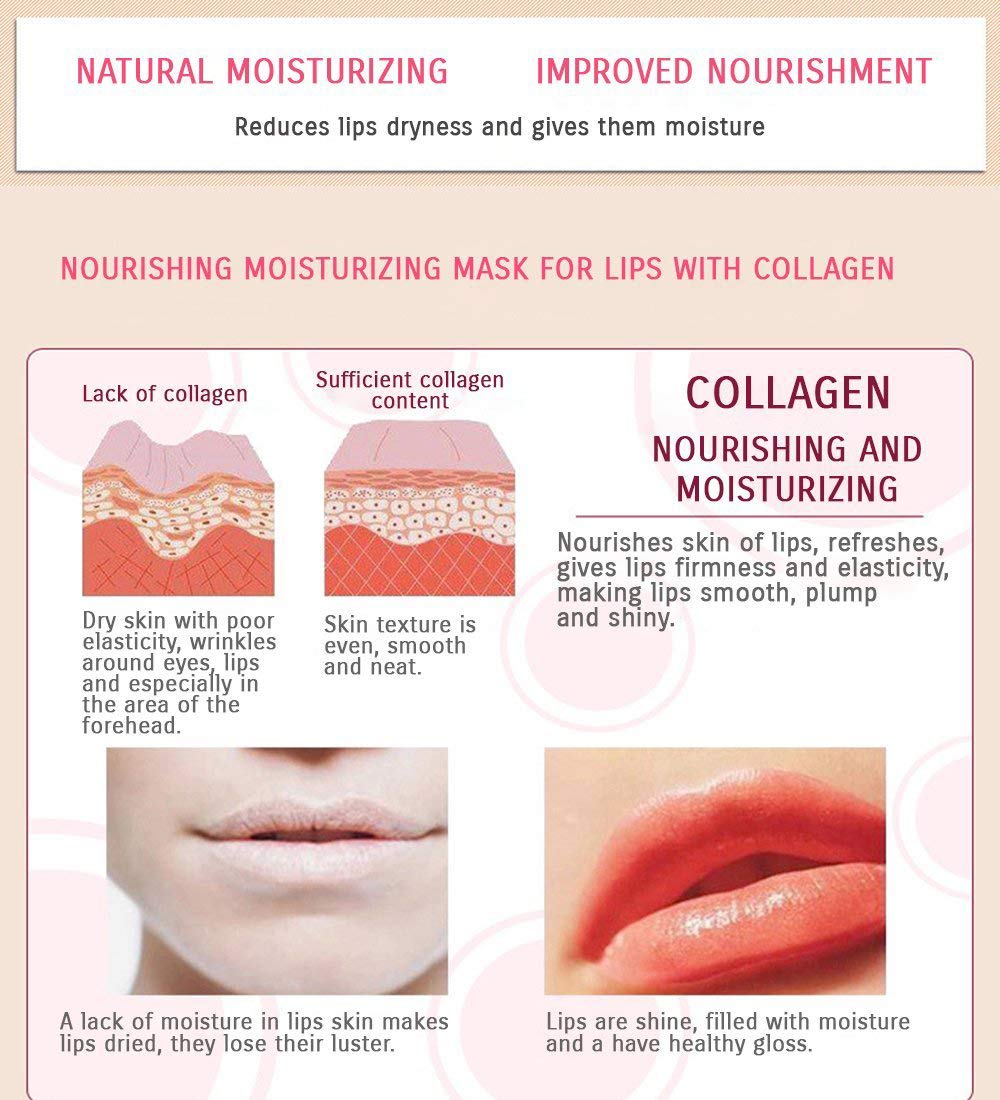 Felico 30PCS Lip Mask Under Eye Masks Patches, Crystal Collagen Hydrating Moisturizing Smoothing Lips Care Gel Pads for Puffy Eyes Bags,Dark Circles,Puffiness,Fine Lines,Wrinkles,Anti-Aging Sakura