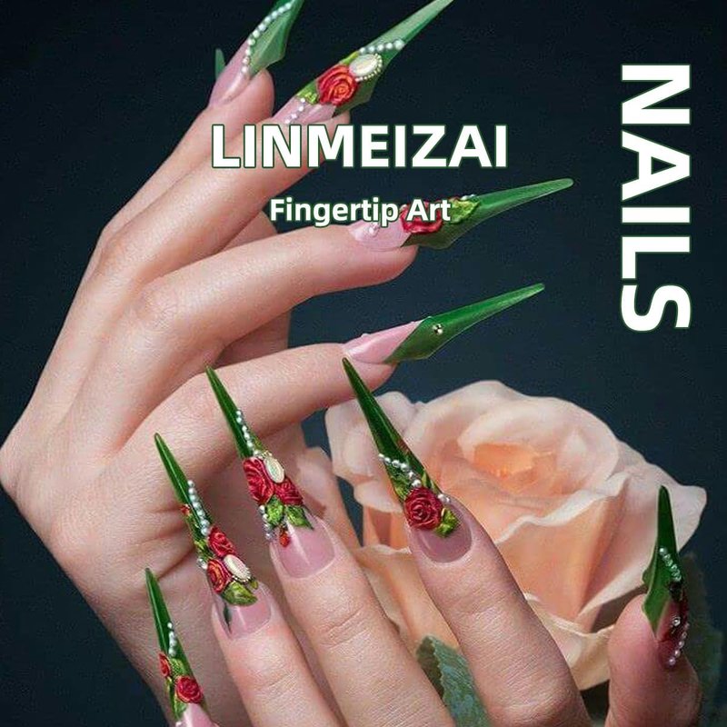 24 Pcs French Tip Press on Nails Short Almond Spring Butterfly Fake Nails Press ons Nail