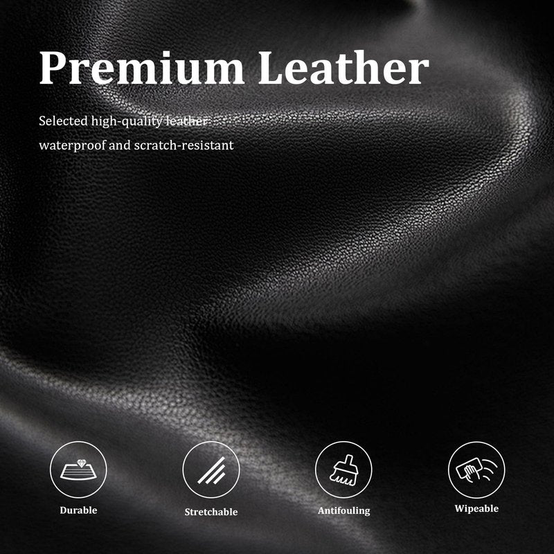 KIDOACOW Leather Massage Table Cover Protector Wipeable Massage Table Cover Fitted Replacement Sheet Covers for Massage Bed/Spa Bed/Lash Beds, Fits 28-32" Wide (Black, 1Pcs)