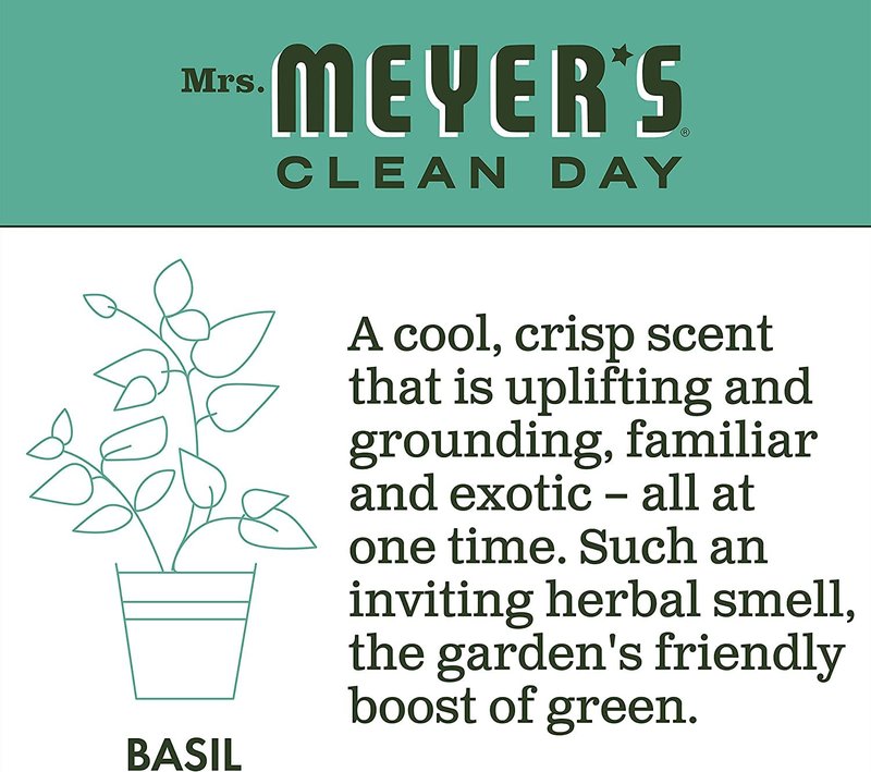 Mrs. MEYER'S CLEAN DAY Basil Hand Soap and Refill Variety Pack, 12.5 oz & 33 oz. (Pack of 2)