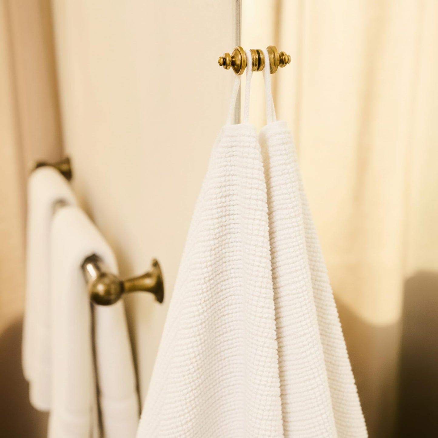 Preston Lane Douro Bath Towel Set – 2 Pack Luxury Cotton Towels, Ultra Soft & Absorbent, Quick-Dry Spa-Quality Bathroom Towels, Made in Portugal, Alabaster 54.25 x 26.5