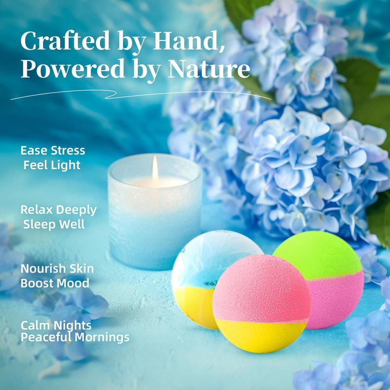 RelaxRose Bath Bomb Gift Set – 10 Handmade Bath Bombs with Natural Ingredients, 5 Aromatic Scents, Relaxing Spa Bombs for Women, Men, and Kids, Best Birthday Gifts for Stress Relief and Relaxation
