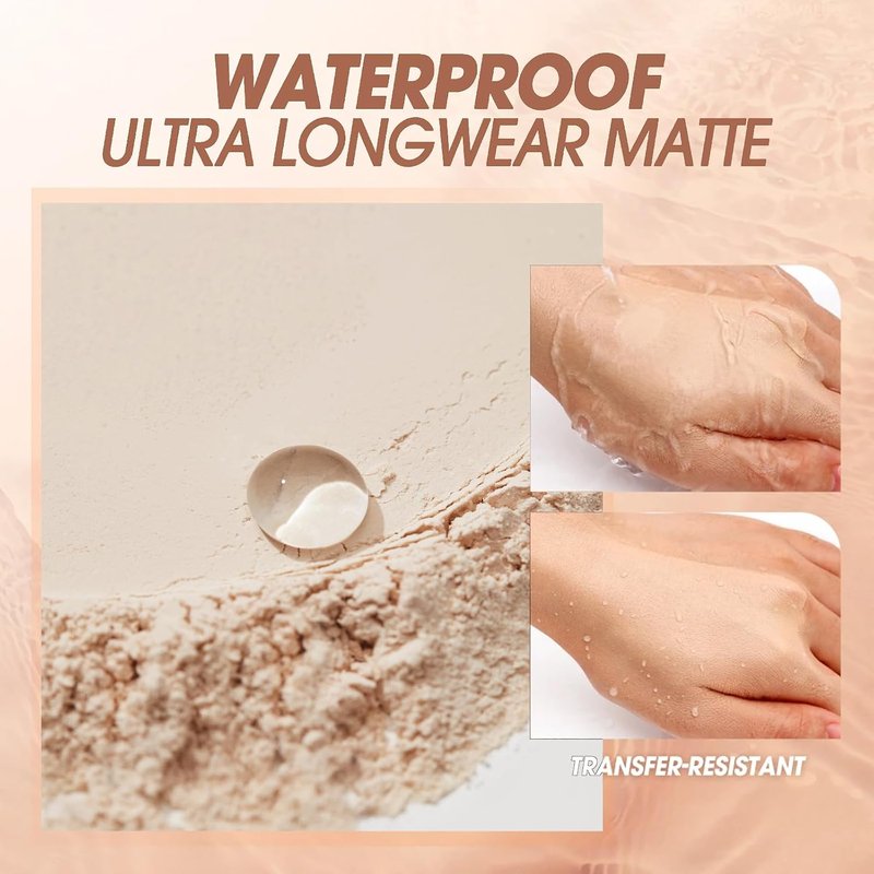 Oil Control Face Pressed Powder - Matte Smooth Finishing Makeup | Waterproof, Lightweight, 0.35 Oz - Classic Ivory