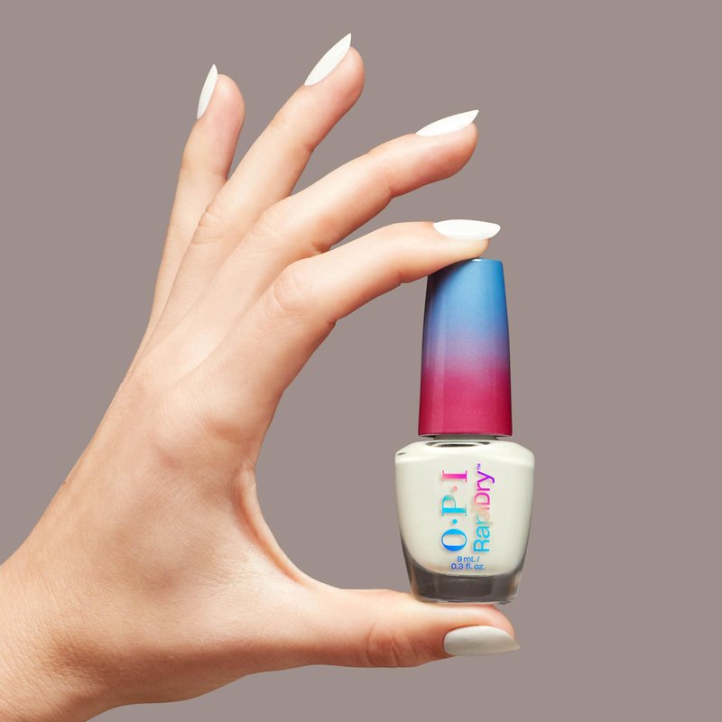 OPI RapiDry Love at Frost Sight | Opaque Bright Neutral White Crème Quick Dry Nail Polish | Vegan, Smudge Proof, Fast Drying | Snow Time to Waste | Holiday 2025