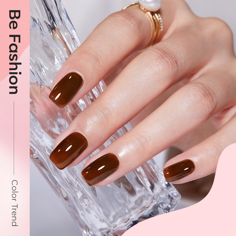 Modelones Gel Nail Polish Set - 6 Colors Including Nude, Red, Pink & Brown | Perfect for DIY Manicure Gifts