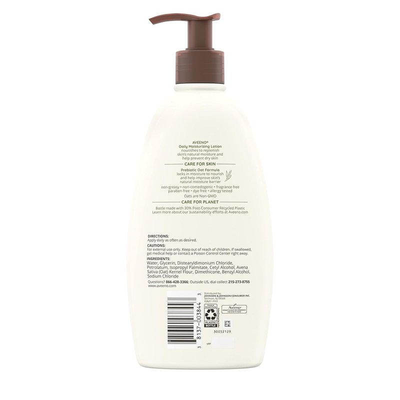 Aveeno Daily Moisturizing Lotion - Hydrating 18-Ounce Pump | Pack of 2