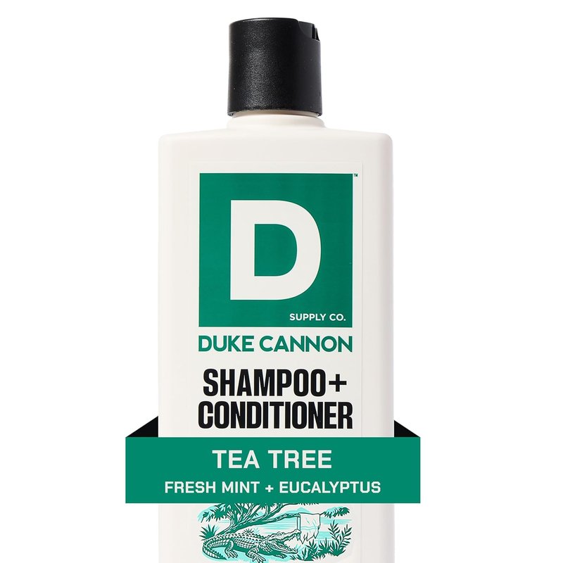 Duke Cannon Tea Tree 2-in-1 Shampoo & Conditioner for Men - 14 fl oz | Fresh Mint & Eucalyptus Scent, Soothes Scalp