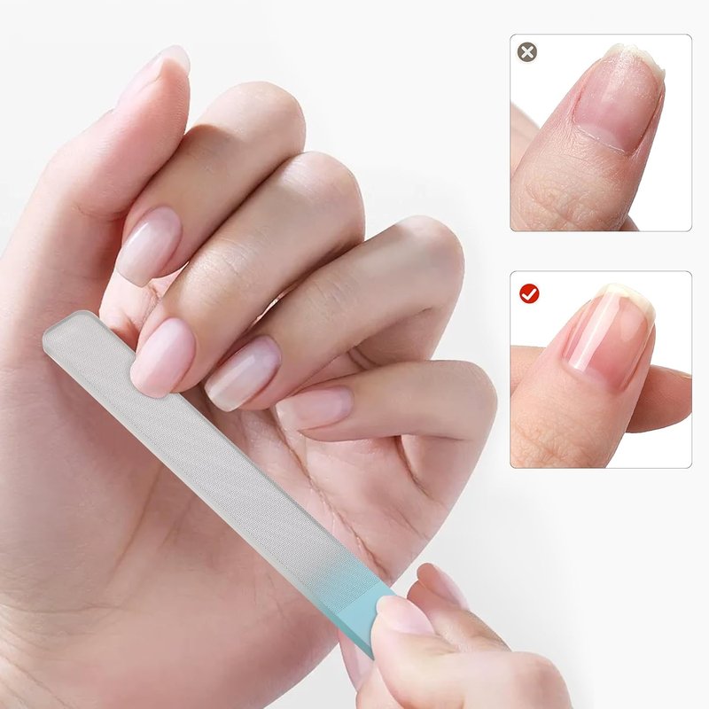 Nano Glass Nail Shiner Kit - 3-in-1 Manicure Tool for Shaping, Buffing & Polishing Natural Nails | Perfect Gift for Women