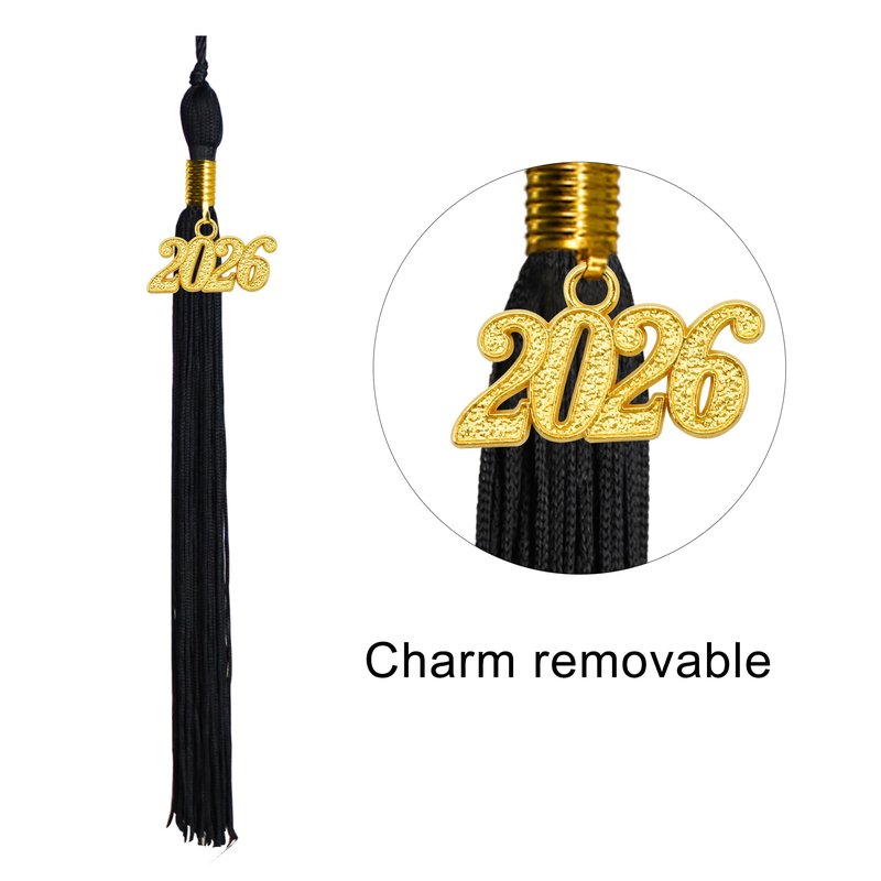 GraduationMall Unisex Adult Matte Graduation Cap with 2026 Tassel Black