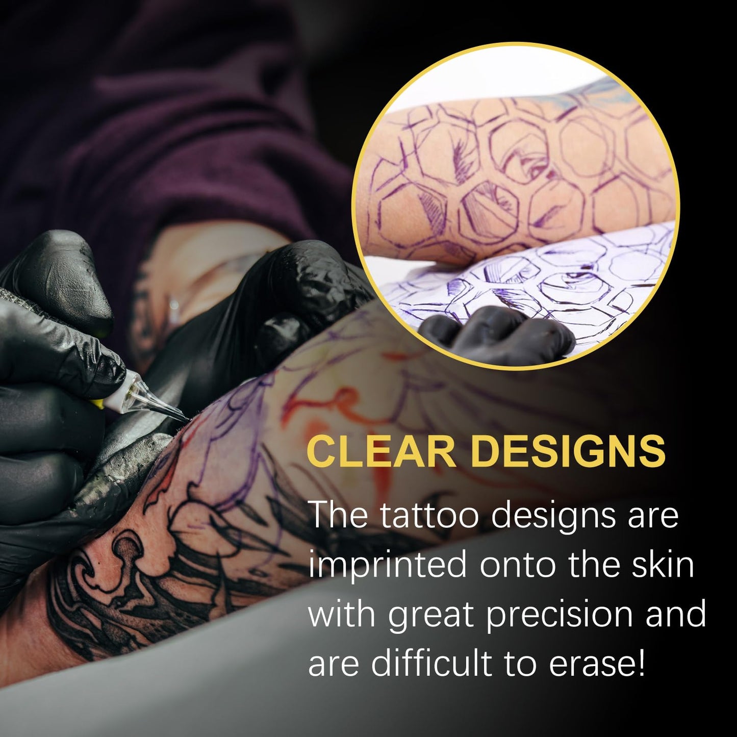 Tattoo Stencil Transfer Gel,Professional Tattoo Transfer Lotion Formula for Tattoos Supplies Long-Lasting Stencil Gel Body Paint Art Safe Cream(150ML)