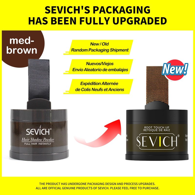 Sevich Hairline Powder,Instantly Conceals Hair Loss, Root Touch up Powder, Hair Shadow Toppers for Women & Men, Touch Up for Thinning Gray Hair, Windproof & Sweatproof,Medium brown