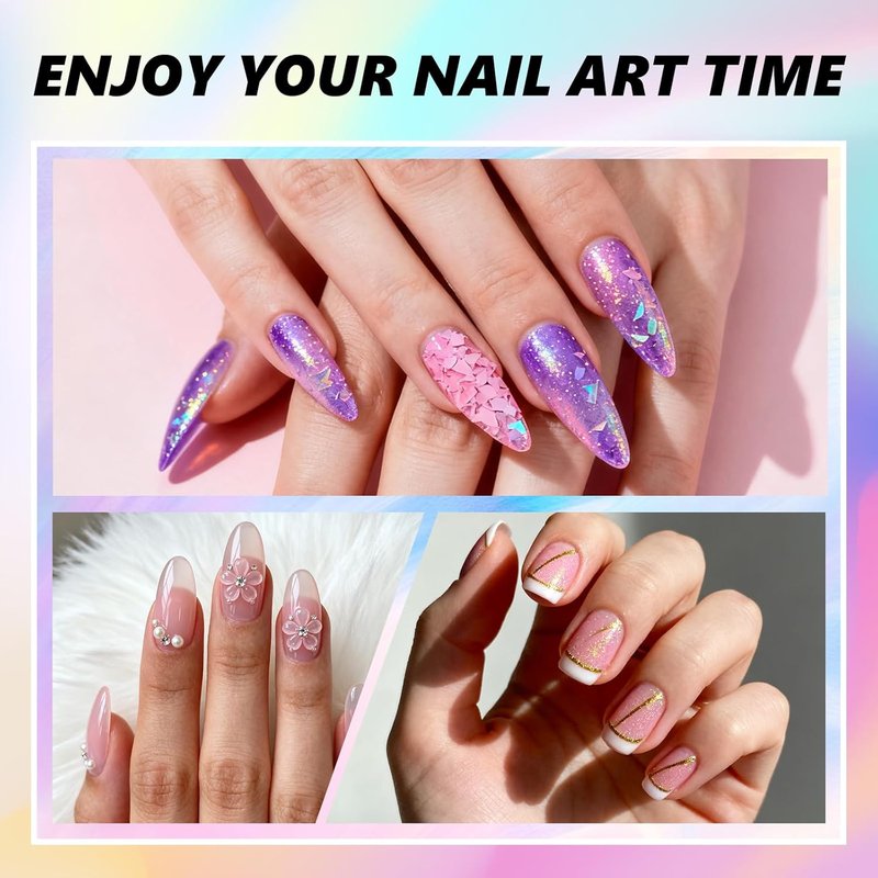 Acrylic Art Nail Kit - 6-Size Brushes for Dip Powder & Gel Nail Art | DIY Home Salon & Professional Use
