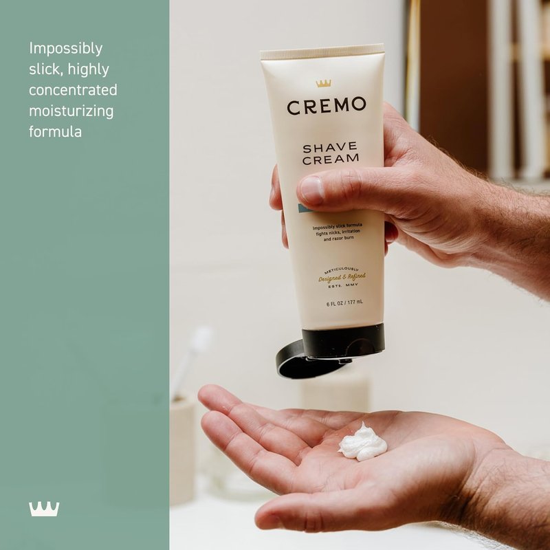 Cremo Silver Water & Birch Shave Cream | Ultra-Slick Shaving Cream for Men - 6 Fl Oz (Pack of 2)