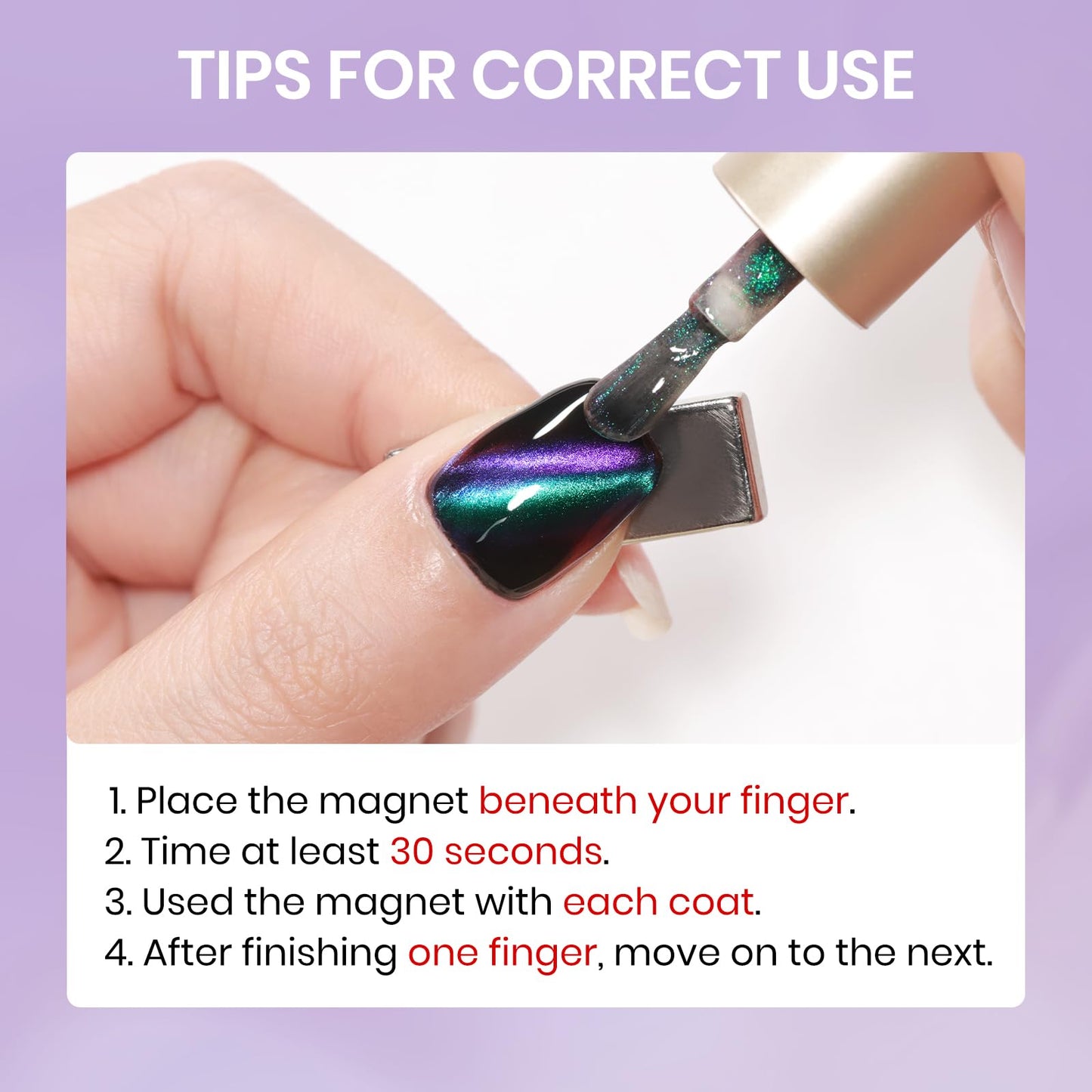 SUPWEE Cat Eye Nail Polish Non Gel with Magnet Quick Dry Cateye Magnetic Nail Polish for Fingernail Air Drying Fast Lacquer Manicure Gift For Women Girls 16ml, 0.54fl oz