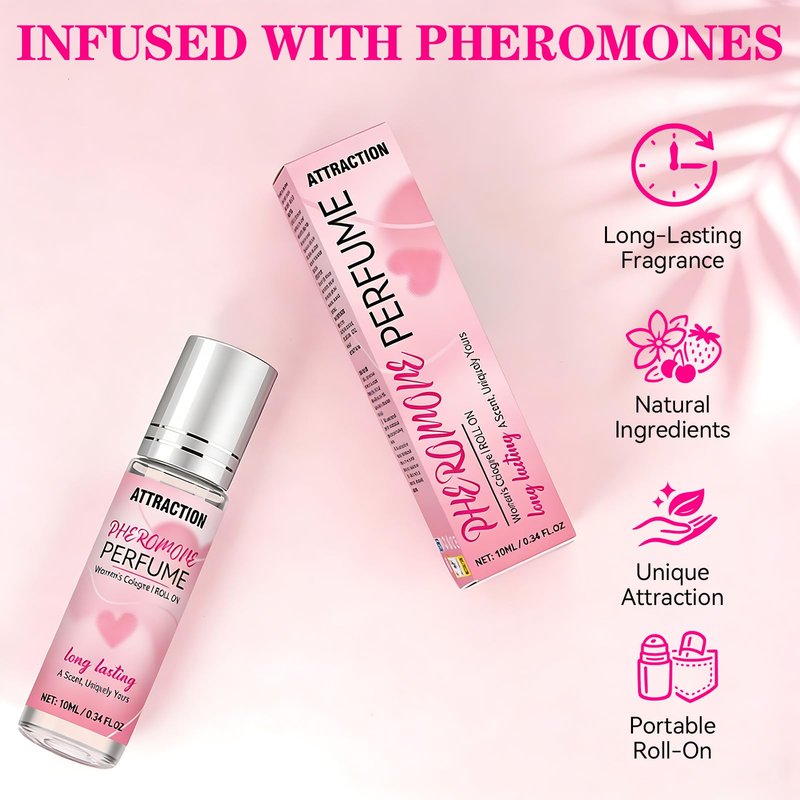 Bellisinno Pheromones Perfumes for Women, Long Lasting Roll on Perfume Oil, Natural Pheromones Fragrance, Portable Rollerball Cologne, 0.34 fl oz (10ml)