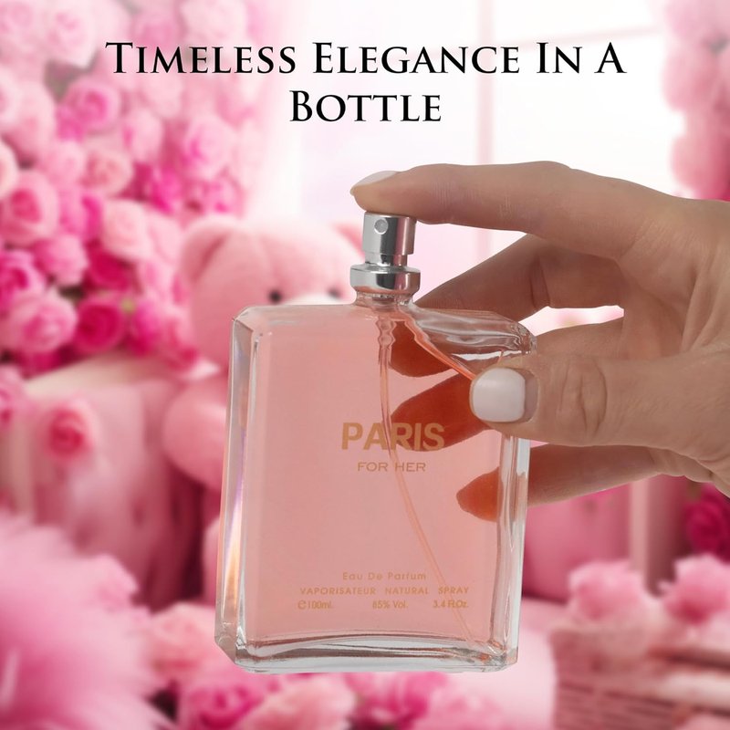 NovoGlow Paris Eau de Parfum Spray for Women - Long-Lasting Casual Fragrance | 3.4 Oz Bottle