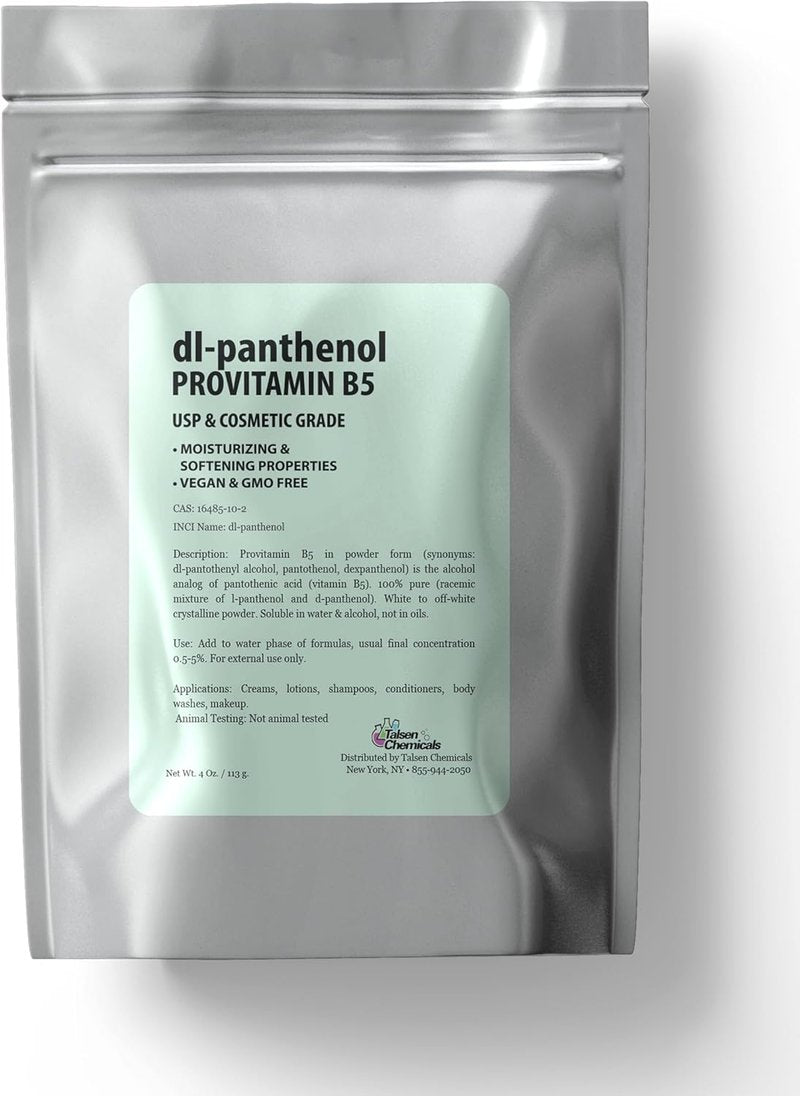 Provitamin B5 Powder | dl-Panthenol for Hair & Skin Moisturizer - 4 Ounce (113 Gram)