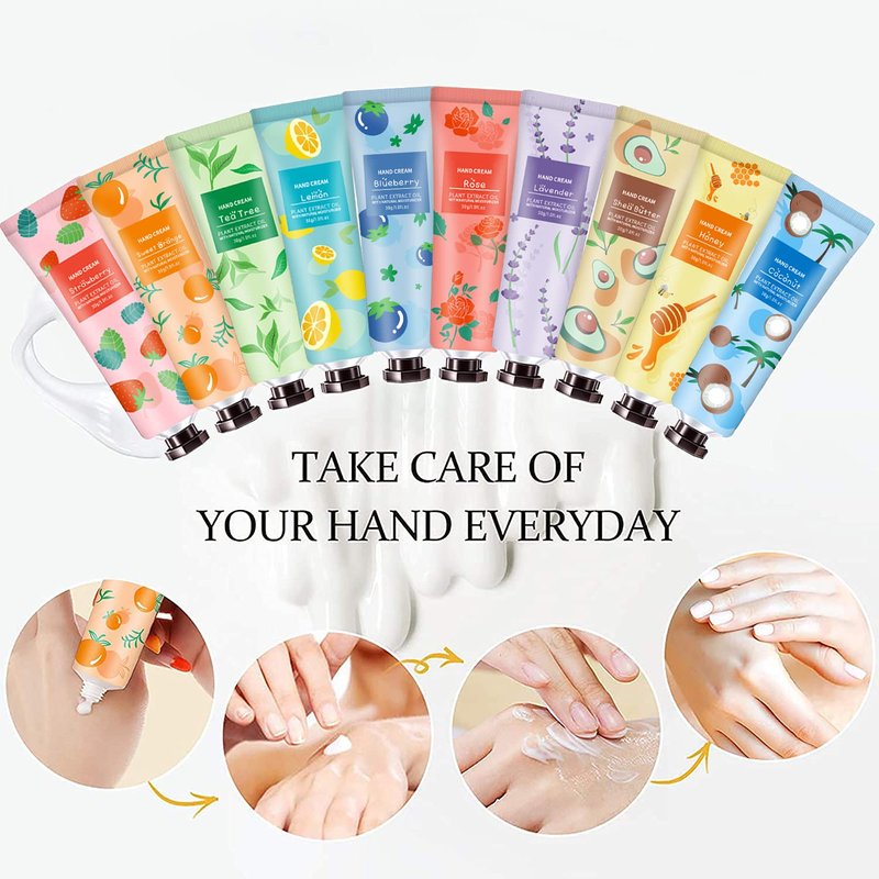 Moisturizing Hand Cream Set - 10 Pack of Natural Plant Fragrance Lotion | Perfect Gifts for Women, Teachers & Nurses