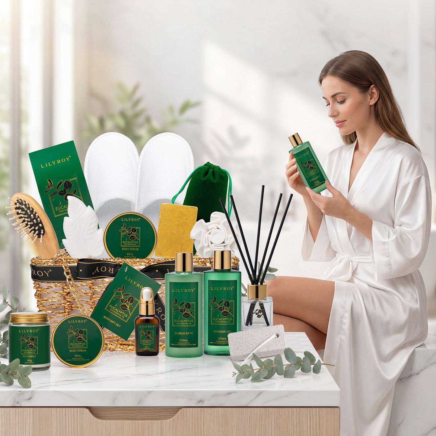 Fathers Day Gifts for Men, Gifts for Women & Men, Birthday Gift - 18-Piece Spa Gift Basket for Women, Bath and Body Spa Kit | Gift for Valentines, Mothers Day, Christmas, Great for Holidays