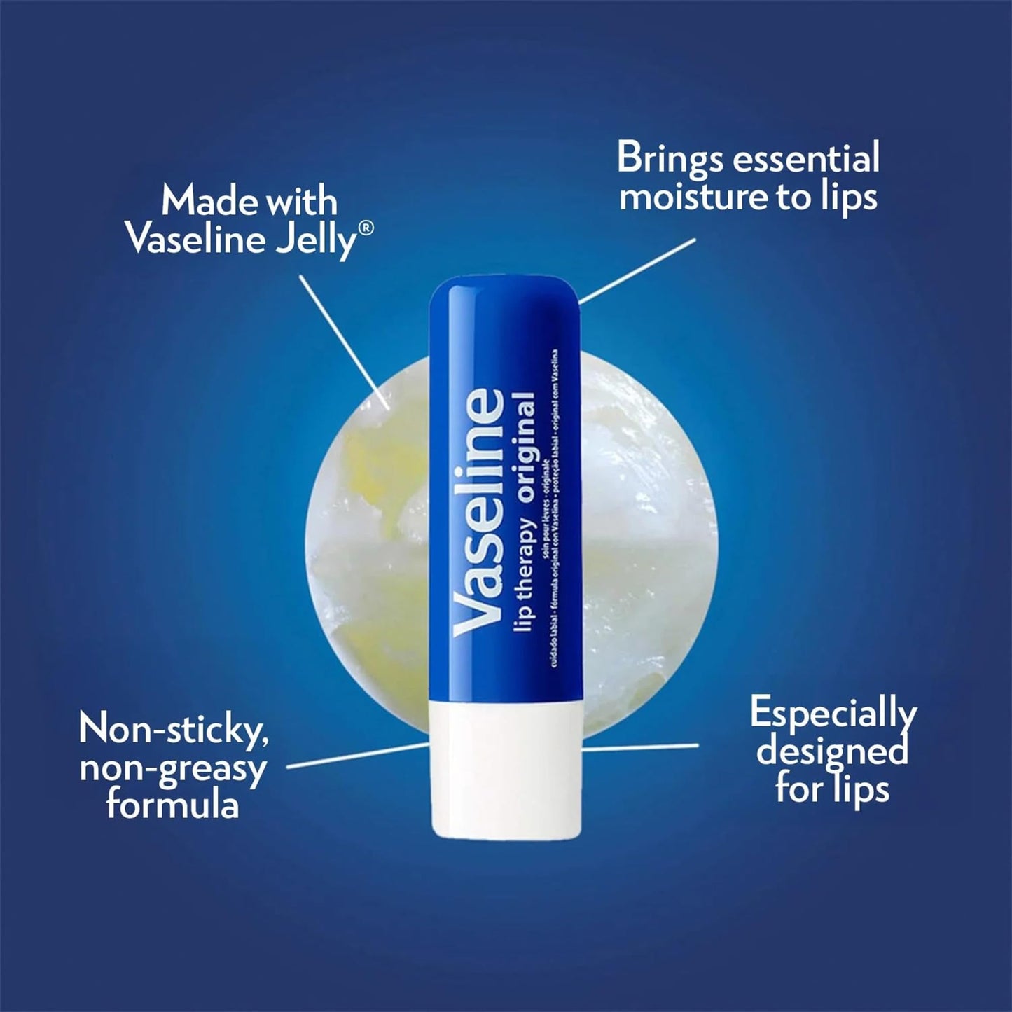Vaseline Lip Therapy Bulk Lip Balm Rosy Lips & Original 12-Packs, 24 Sticks Total, 0.16 Oz Ea