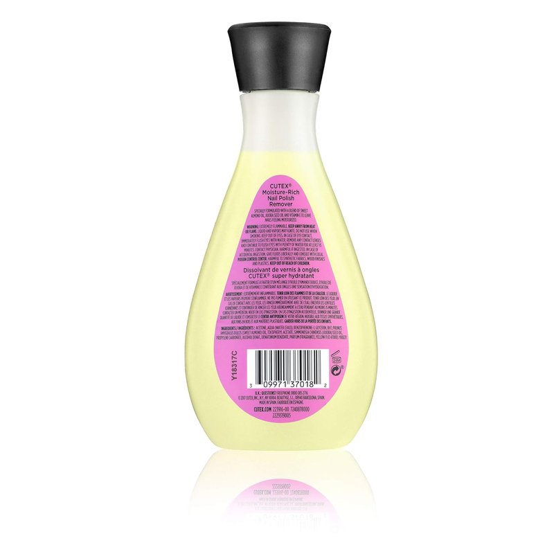 Cutex Moisture-Rich Nail Polish Remover - Nourishing Sweet Almond & Jojoba Oil, 6.7 fl. oz.