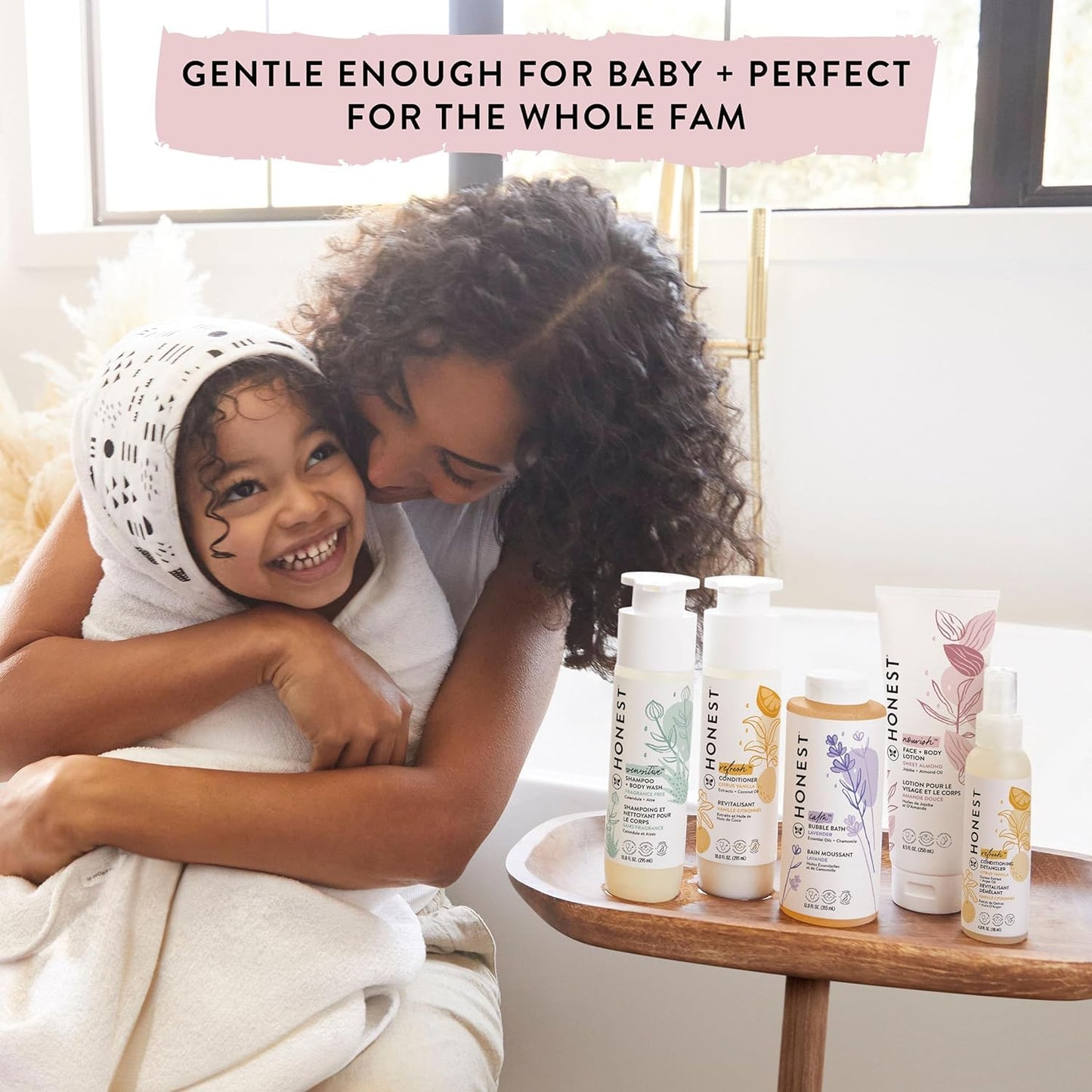 The Honest Company Foaming Bubble Bath Gentle for Baby, Naturally Derived, Tear-free, Hypoallergenic, Fragrance Free, Sensitive, 12 fl oz