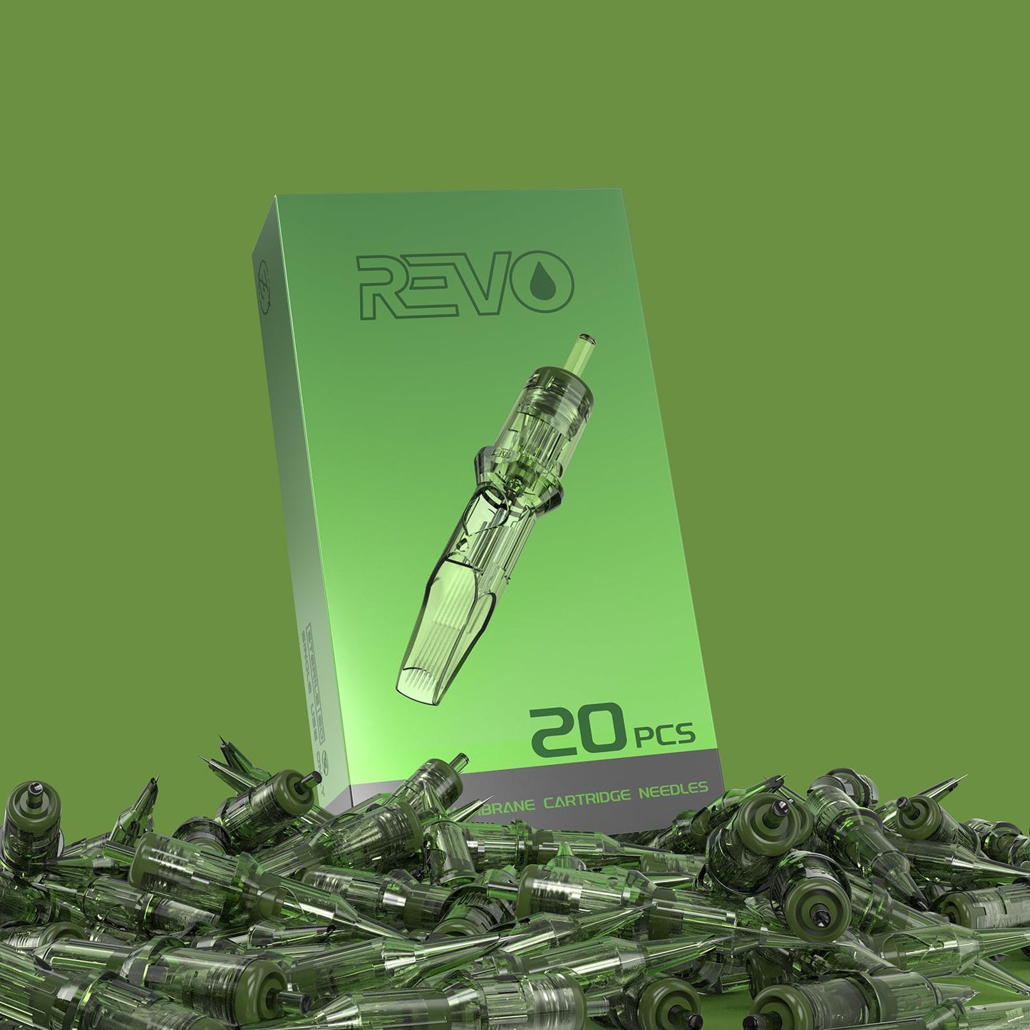 INKin REVO Tattoo Cartridge Needles, Disposable Tattoo Needles With Re-Define Precision #10 Bugpin 0.30mm Round Liner 3RL, Upgraded Design Durable Needle Cartridges for Tattooing 20Pcs (R1003RL)