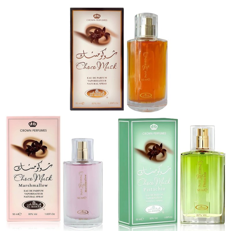 Choco Musk Cologne Set by A CENTER - Warm Spicy Gourmand Eau de Parfum for Men & Women | Long-Lasting 1.65 Fl Oz (Pack of 3)