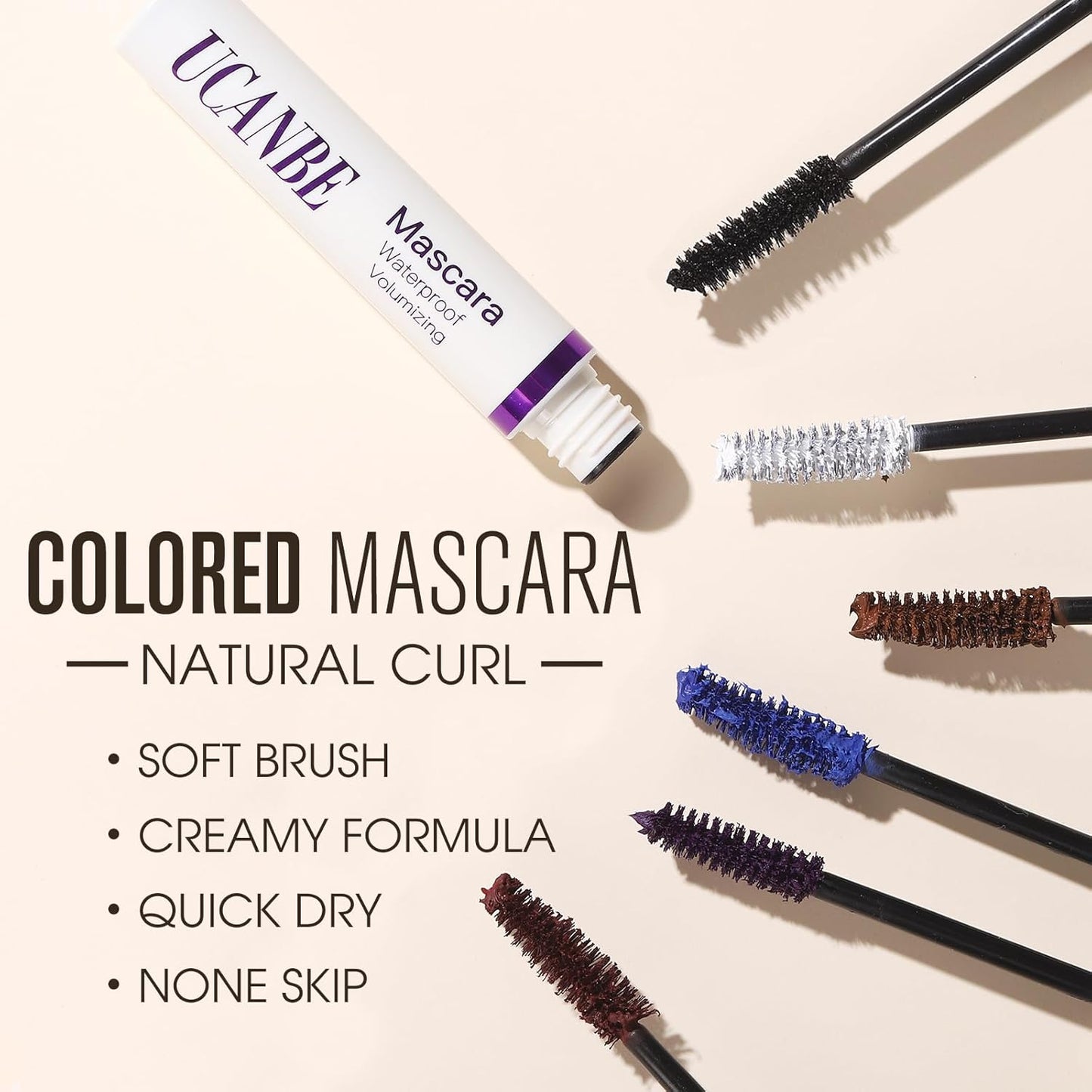 UCANBE Black Mascara and Liquid Eyeliner Set, Waterproof Colored Eye Makeup Duo - Enhance Your Gaze with Natural Lasting Lift & Curl for Lashes and Pigmented Smudge-Proof Eye Liner
