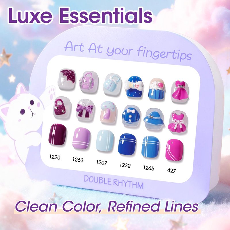 GELLEN Gel Polish Set, 6 Colors Purple Blue Gel Nail Polish Set, Lavender DarkBlue Periwinkle Nail Gel Colors Soak Off UV LED Lamp Cured for Nail Art Manicure DIY at Home, Violet to Blue