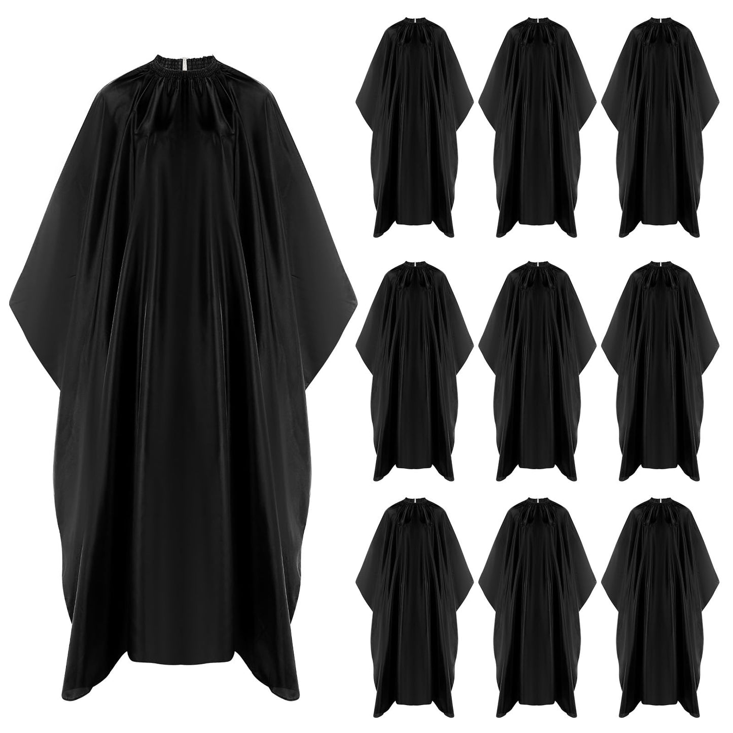 Yuanan 10 Pack Waterproof Hair Cutting Cape, 55''x 47'' Barber Capes with Adjustable Snap Professional Hair Cutting Cape Barber Salons Apron for Women, Men Professional and Home Use
