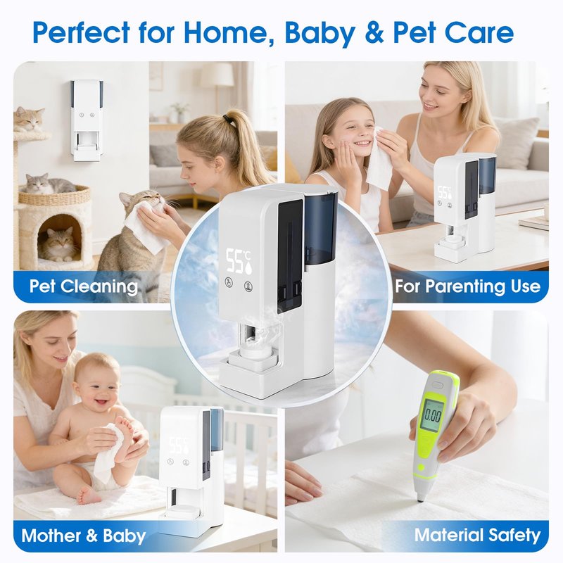 Hot Towel Dispenser,Upgraded Automatic Hot Face Towel Warmer Machine, 5s Instant Heat Facial Towel Warmer with 55°C (131°F) Voice Alert, Wall/Counter Use (100 Towels)
