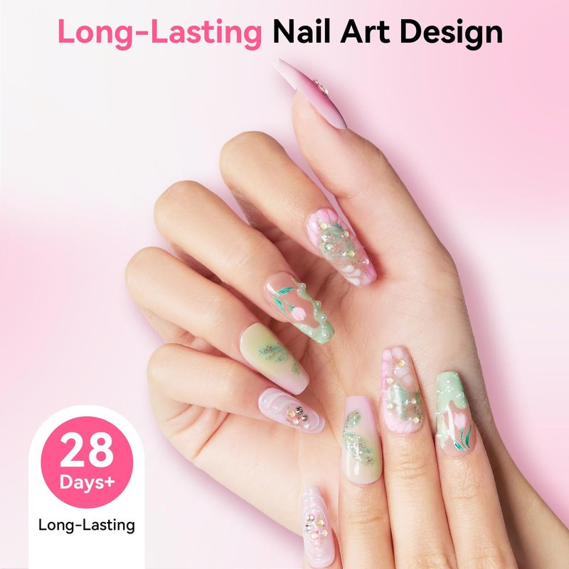 Makartt 3D Gel Nail Art - 30g Sculpting Gel Glue for Drawing, Molding, Sculpture, Gems & Decoration, Clear No-Wipe Gels Polish for DIY Nail Designs