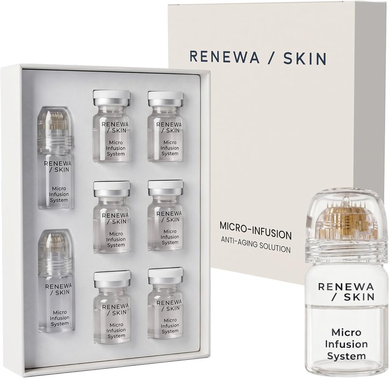 Renewa Micro Infusion Kit - At-Home Facial System with 2 Applicators & 6 Serums | 1 Month Supply