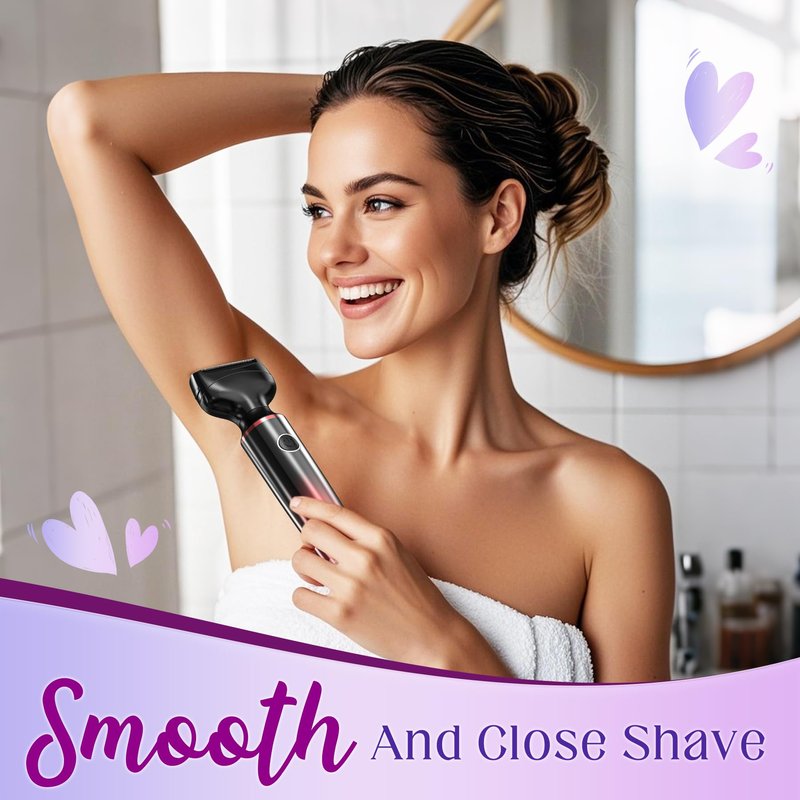 Electric Razors for Women, 3 in 1 Womens Electric Leg Shaver Cordless Painless Facial Hair Removal for Arms, Underarms, Eyebrows Bikini Trimmer, Portable and Safe Wet and Dry Use Women Shaver