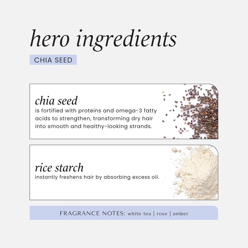 HASK Chia Seed Volumizing Dry Shampoo - Absorbs Oil, Adds Volume & Bounce | 8.1oz, Sulfate-Free & Cruelty-Free