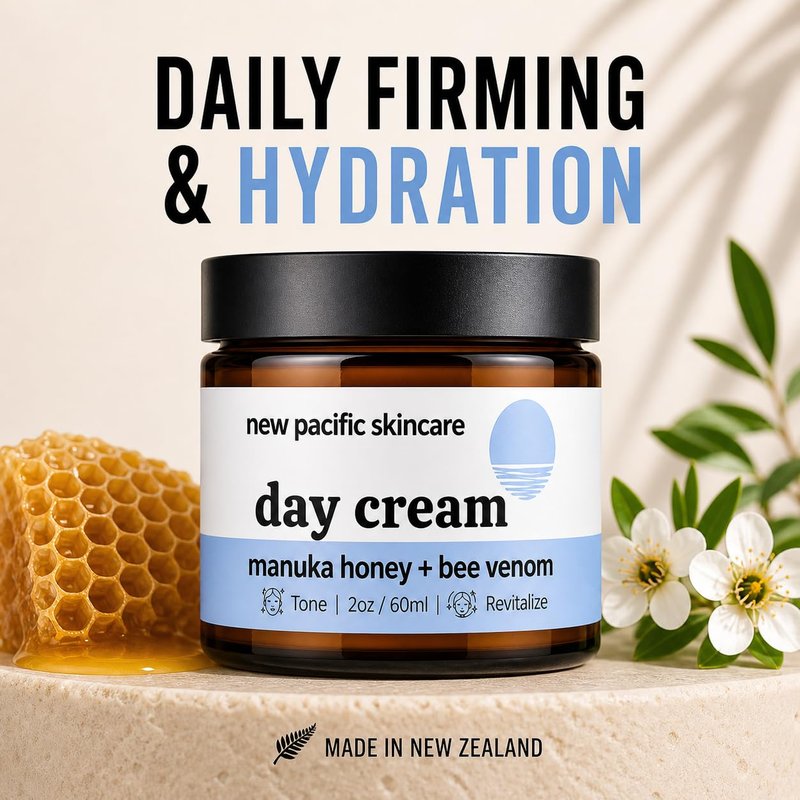 Anti-Aging Face Cream with Bee Venom & Manuka Honey - Firming Moisturizer with Hyaluronic Acid & Vitamin C | 2oz