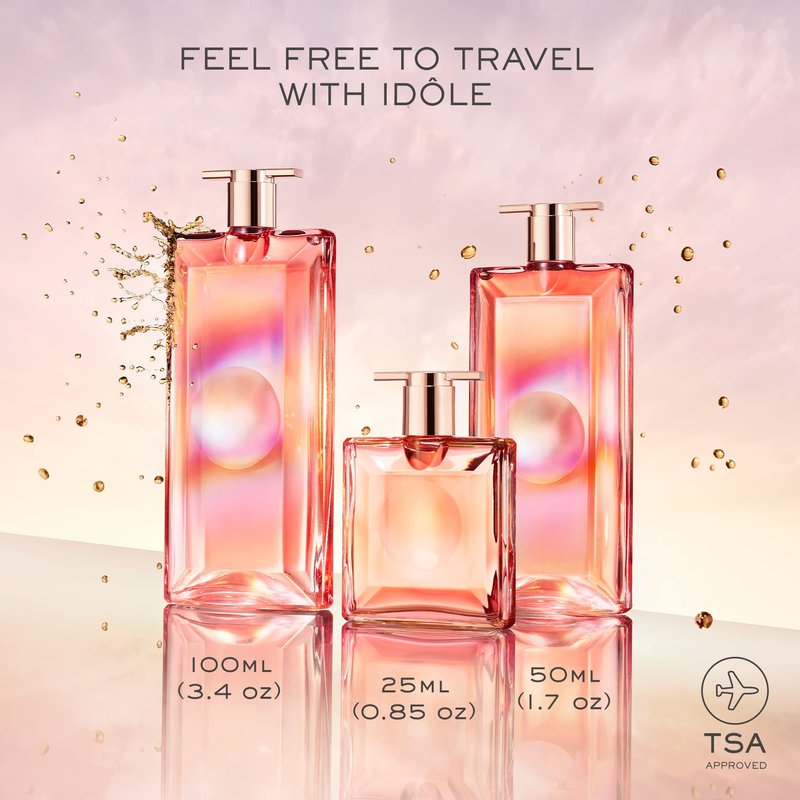 Lancôme Idôle Nectar Eau de Parfum - Long Lasting Fragrance with Notes of Bright Florals & Warm Vanilla - Sweet & Floral Women's Perfume - 1.7 Fl Oz