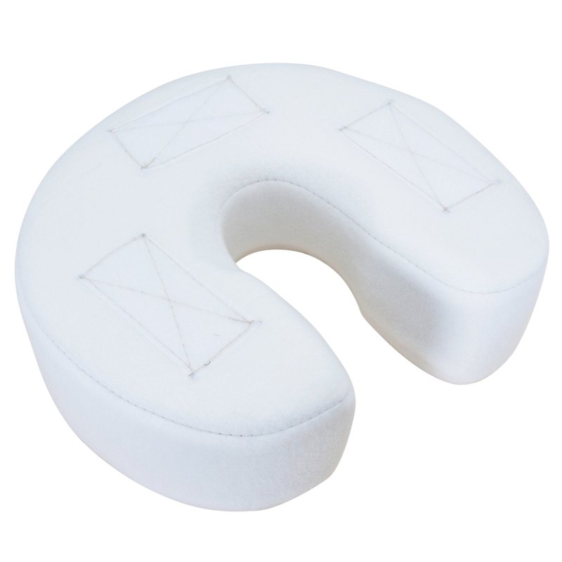 EarthLite Massage Face Cradle Cushion Memory Foam - Massage Table & Massage Chair Headrest Pillow w/Washable Fleece Cover, White