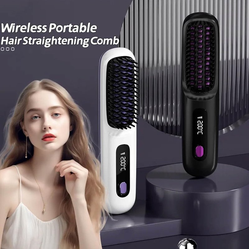 Flown Go Brush Pro - Achieve Salon-Perfect Short Hair in Under 2 Minutes | Black